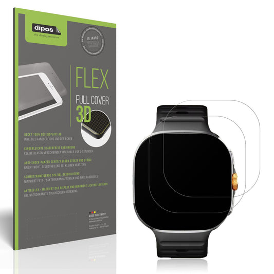 Matte Displayschutzfolie von dipos passend für M99 2.4 Zoll Smartwatch, 100% Displayabdeckung und blasenfreie Montage