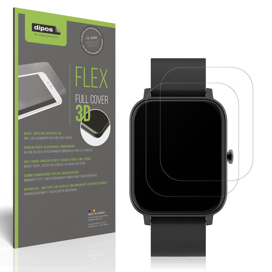 Matte Displayschutzfolie von dipos passend für Matast Smartwatch, 100% Displayabdeckung und blasenfreie Montage