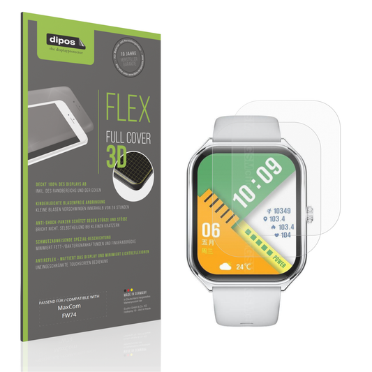 Matte Displayschutzfolie von dipos passend für MaxCom FW74, 100% Displayabdeckung und blasenfreie Montage