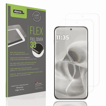 Matte Displayschutzfolie von dipos passend für Motorola Edge 70 Pro, 100% Displayabdeckung und blasenfreie Montage