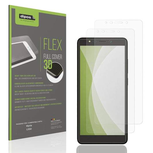 Matte Displayschutzfolie von dipos passend für Myria L550, 100% Displayabdeckung und blasenfreie Montage