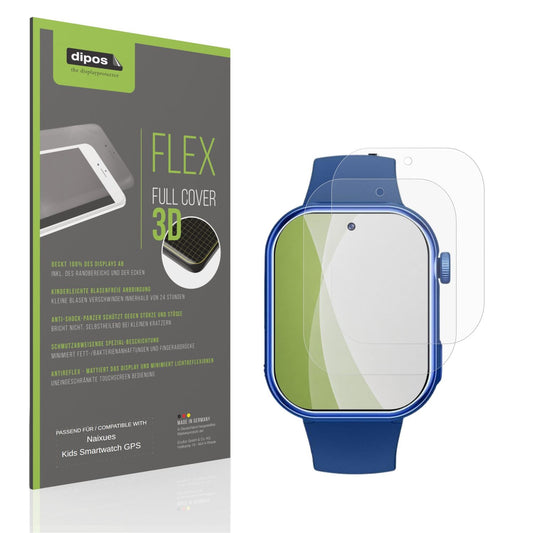 Matte Displayschutzfolie von dipos passend für Naixues Kids Smartwatch GPS, 100% Displayabdeckung und blasenfreie Montage