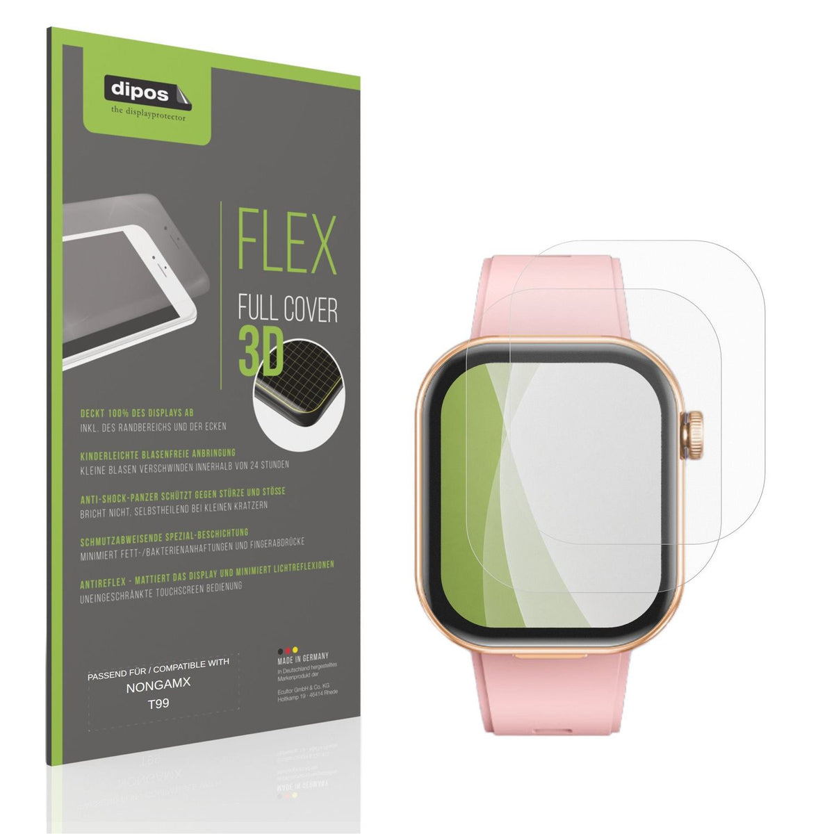 Matte Displayschutzfolie von dipos passend für NONGAMX T99, 100% Displayabdeckung und blasenfreie Montage