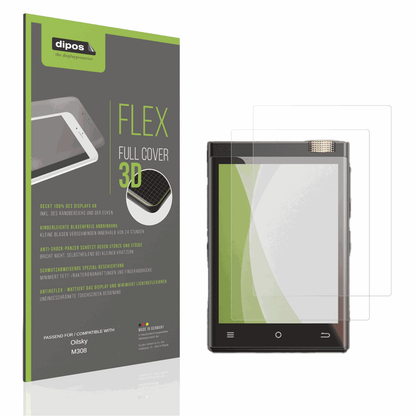 Matte Displayschutzfolie von dipos passend für Oilsky M308, 100% Displayabdeckung und blasenfreie Montage
