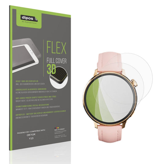 Matte Displayschutzfolie von dipos passend für OKYUK Y13, 100% Displayabdeckung und blasenfreie Montage