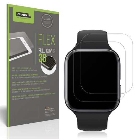 Matte Displayschutzfolie von dipos passend für Oppo Watch 3, 100% Displayabdeckung und blasenfreie Montage