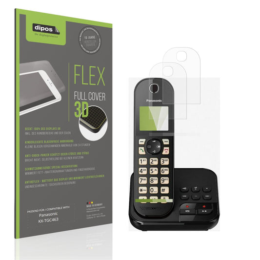 Matte Displayschutzfolie von dipos passend für Panasonic KX-TGC463, 100% Displayabdeckung und blasenfreie Montage