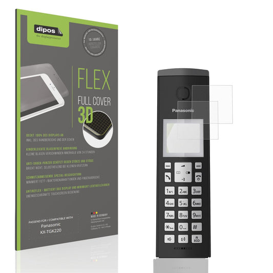Matte Displayschutzfolie von dipos passend für Panasonic KX-TGK220, 100% Displayabdeckung und blasenfreie Montage