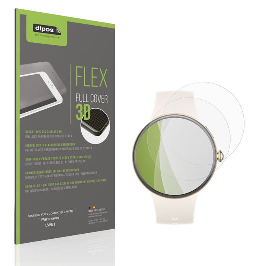 Matte Displayschutzfolie von dipos passend für Parsonver LW51, 100% Displayabdeckung und blasenfreie Montage