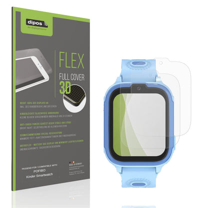 Matte Displayschutzfolie von dipos passend für POFIBO Kinder Smartwatch, 100% Displayabdeckung und blasenfreie Montage