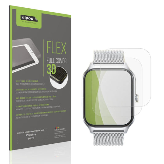 Matte Displayschutzfolie von dipos passend für Popglory P125, 100% Displayabdeckung und blasenfreie Montage