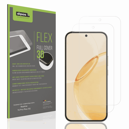 Matte Displayschutzfolie von dipos passend für Realme 16 Pro Plus 5G, 100% Displayabdeckung und blasenfreie Montage