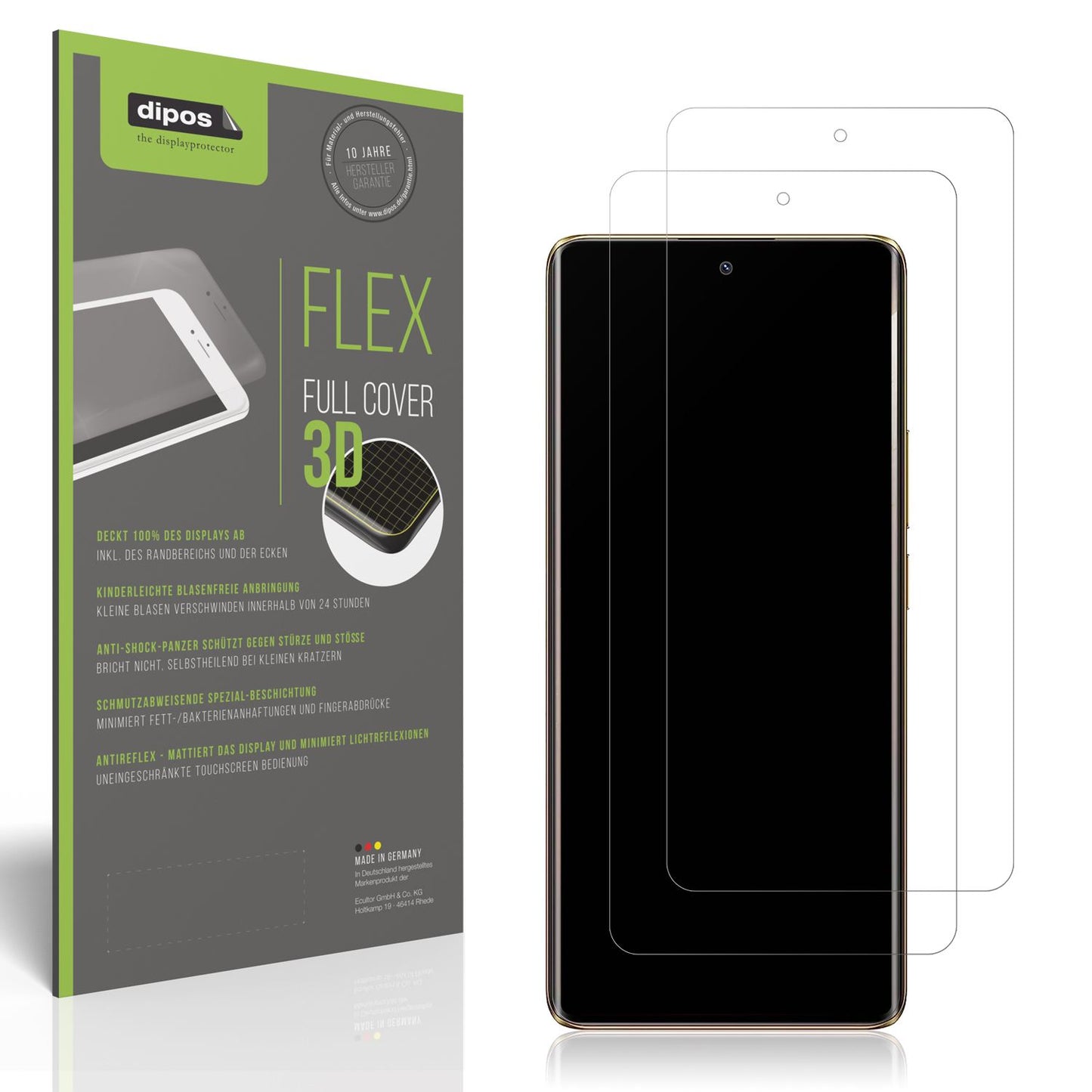 Matte Displayschutzfolie von dipos passend für Realme Narzo 60 Pro, 100% Displayabdeckung und blasenfreie Montage