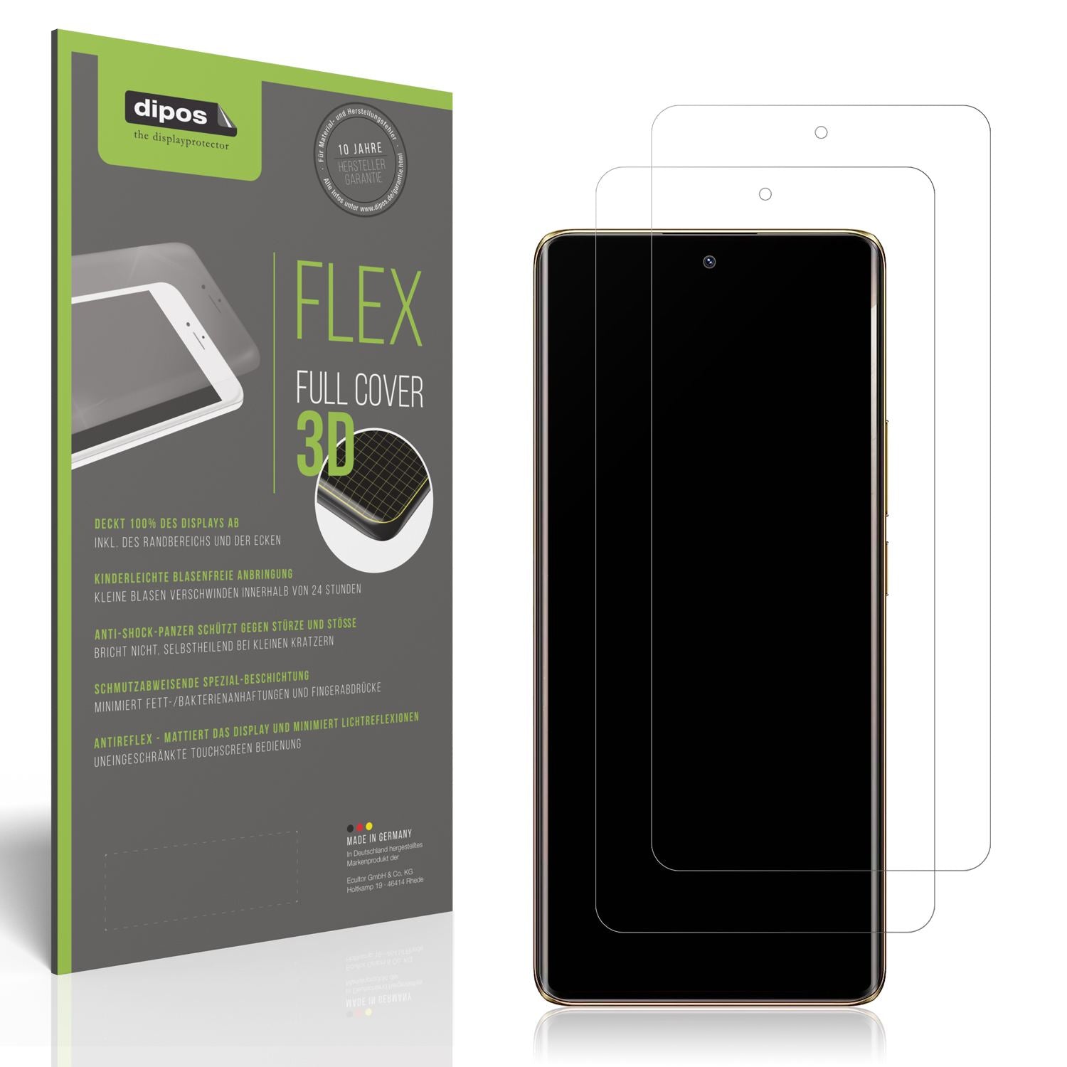 Matte Displayschutzfolie von dipos passend für Realme Narzo 60 Pro, 100% Displayabdeckung und blasenfreie Montage