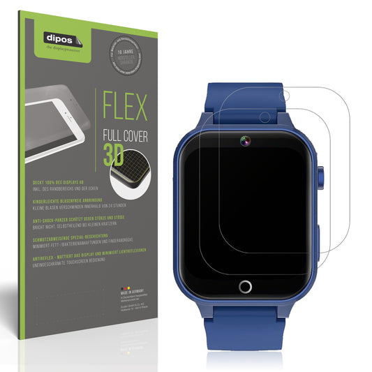 Matte Displayschutzfolie von dipos passend für Ruopoem Kids Smartwatch 1.54 Zoll, 100% Displayabdeckung und blasenfreie Montage