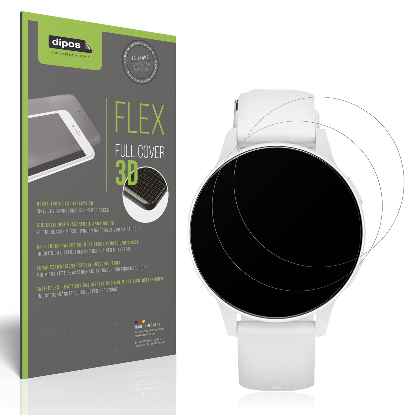 Matte Displayschutzfolie von dipos passend für Sloksfil S51 1.27 Zoll, 100% Displayabdeckung und blasenfreie Montage