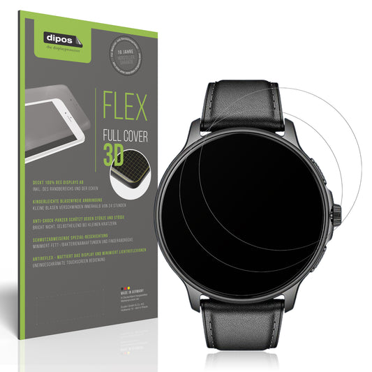 Matte Displayschutzfolie von dipos passend für Smartwatch 28.5mm durchmesser, 100% Displayabdeckung und blasenfreie Montage