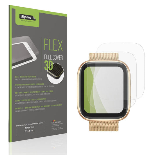 Matte Displayschutzfolie von dipos passend für taopodo P114 Pro, 100% Displayabdeckung und blasenfreie Montage