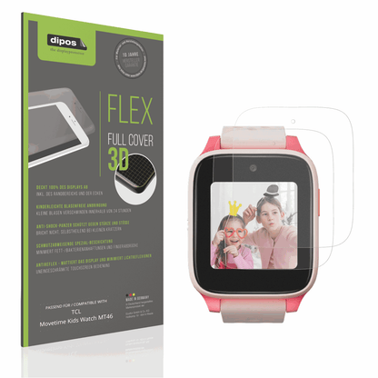 Matte Displayschutzfolie von dipos passend für TCL Movetime Kids Watch MT46, 100% Displayabdeckung und blasenfreie Montage