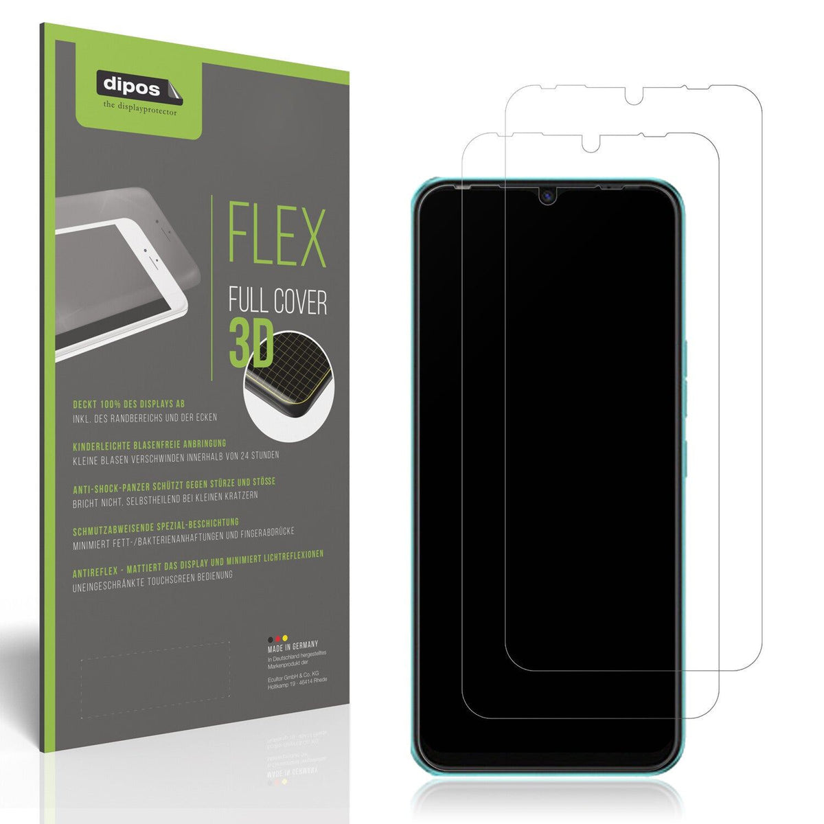 Matte Displayschutzfolie von dipos passend für Tecno Spark 8C, 100% Displayabdeckung und blasenfreie Montage