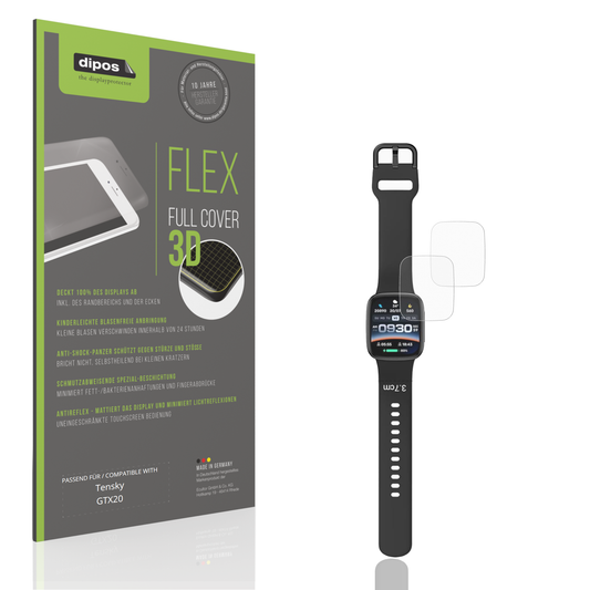 Matte Displayschutzfolie von dipos passend für Tensky GTX20, 100% Displayabdeckung und blasenfreie Montage
