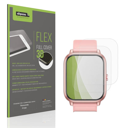 Matte Displayschutzfolie von dipos passend für Tiksounds P150, 100% Displayabdeckung und blasenfreie Montage