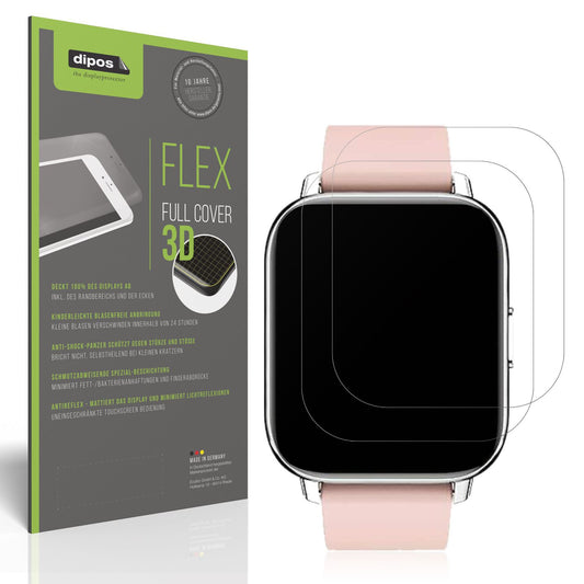 Matte Displayschutzfolie von dipos passend für Togala Smartwatch, 100% Displayabdeckung und blasenfreie Montage