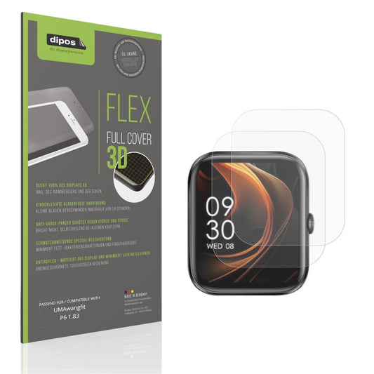 Matte Displayschutzfolie von dipos passend für UMAwangfit P6 1.83, 100% Displayabdeckung und blasenfreie Montage