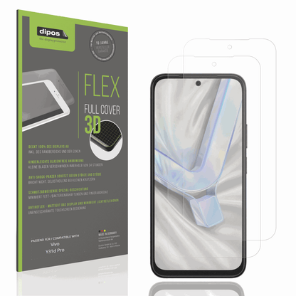 Matte Displayschutzfolie von dipos passend für Vivo Y31d Pro, 100% Displayabdeckung und blasenfreie Montage