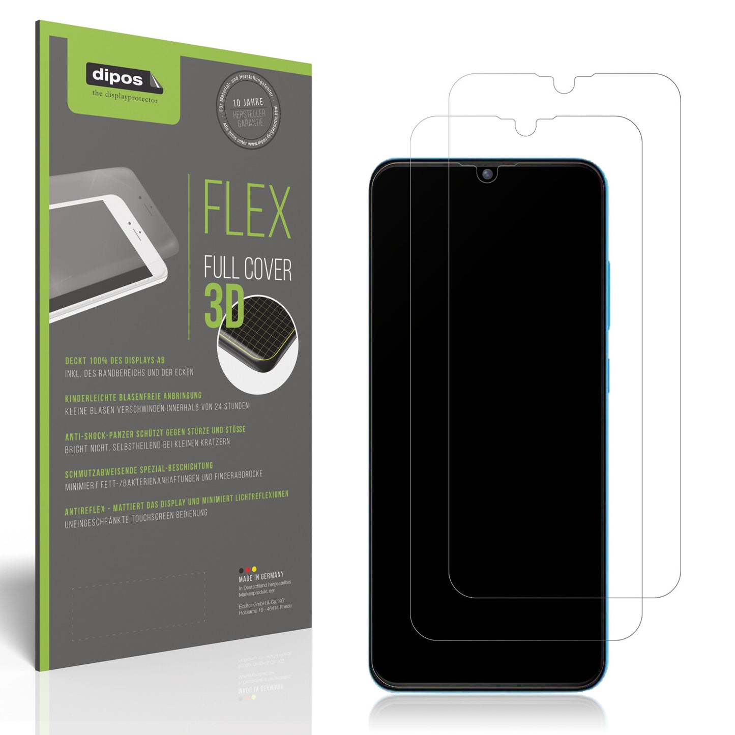 Matte Displayschutzfolie von dipos passend für Walton Orbit Y50, 100% Displayabdeckung und blasenfreie Montage