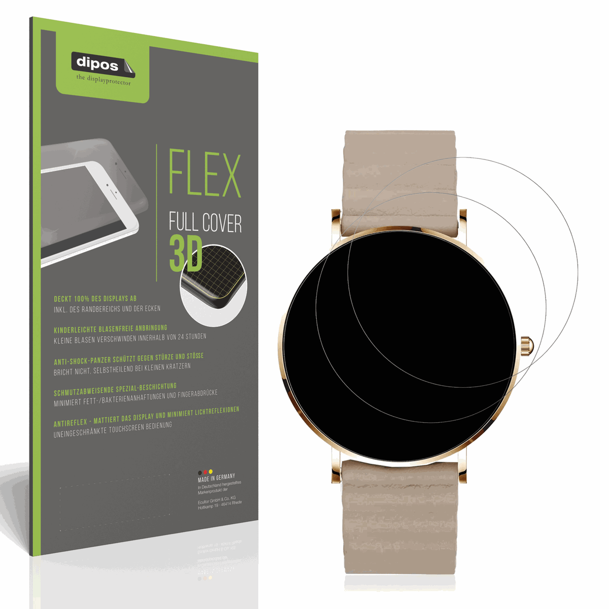 Matte Displayschutzfolie von dipos passend für XCOAST SIONA2, 100% Displayabdeckung und blasenfreie Montage