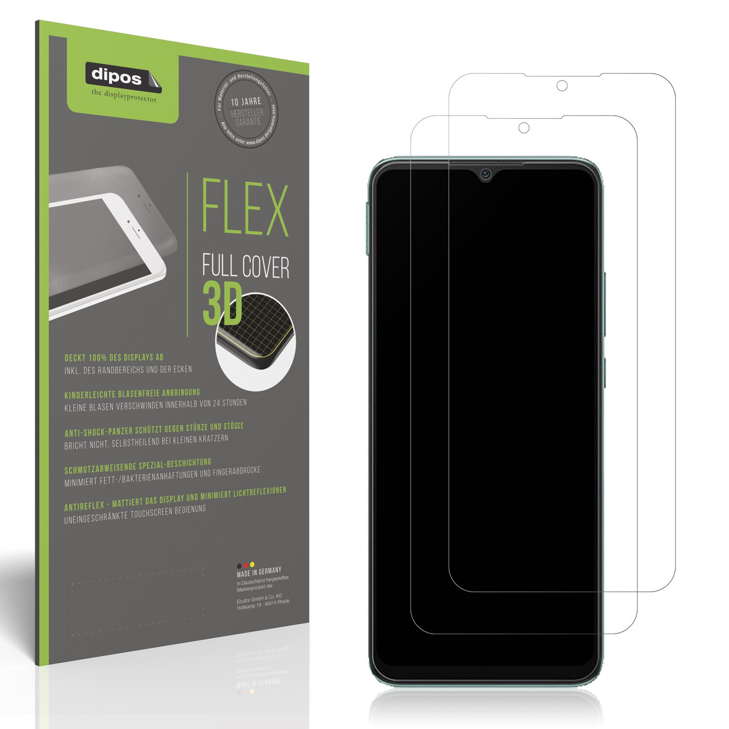 Matte Displayschutzfolie von dipos passend für Xiaomi Poco C40, 100% Displayabdeckung und blasenfreie Montage