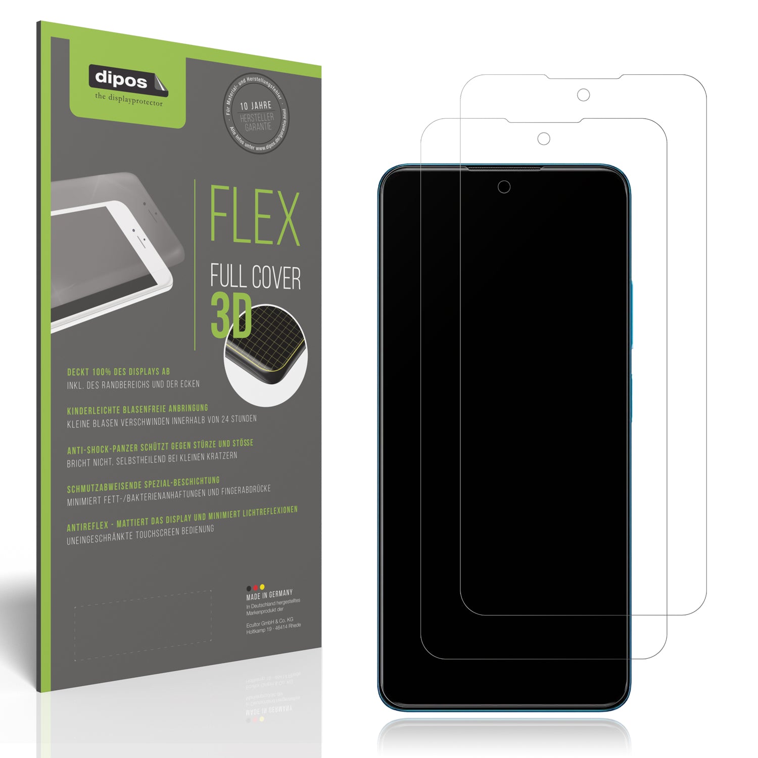 Matte Displayschutzfolie von dipos passend für Xiaomi Redmi Note 12 Pro 4G 2209116AG, 100% Displayabdeckung und blasenfreie Montage