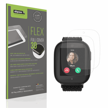 Matte Displayschutzfolie von dipos passend für Xplora X6 Play eSIM (2. Generation), 100% Displayabdeckung und blasenfreie Montage