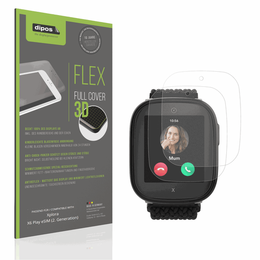 Matte Displayschutzfolie von dipos passend für Xplora X6 Play eSIM (2. Generation), 100% Displayabdeckung und blasenfreie Montage
