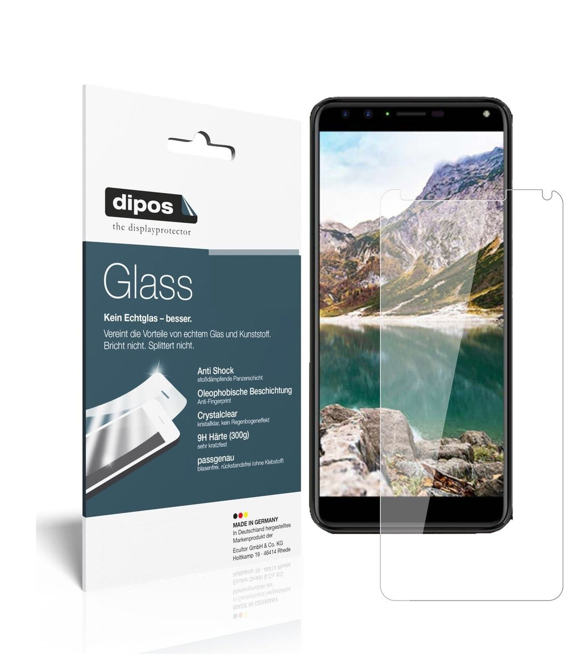 1x 9H Schutzfolie für Cherry Mobile Flare S6 Plus Panzerfolie