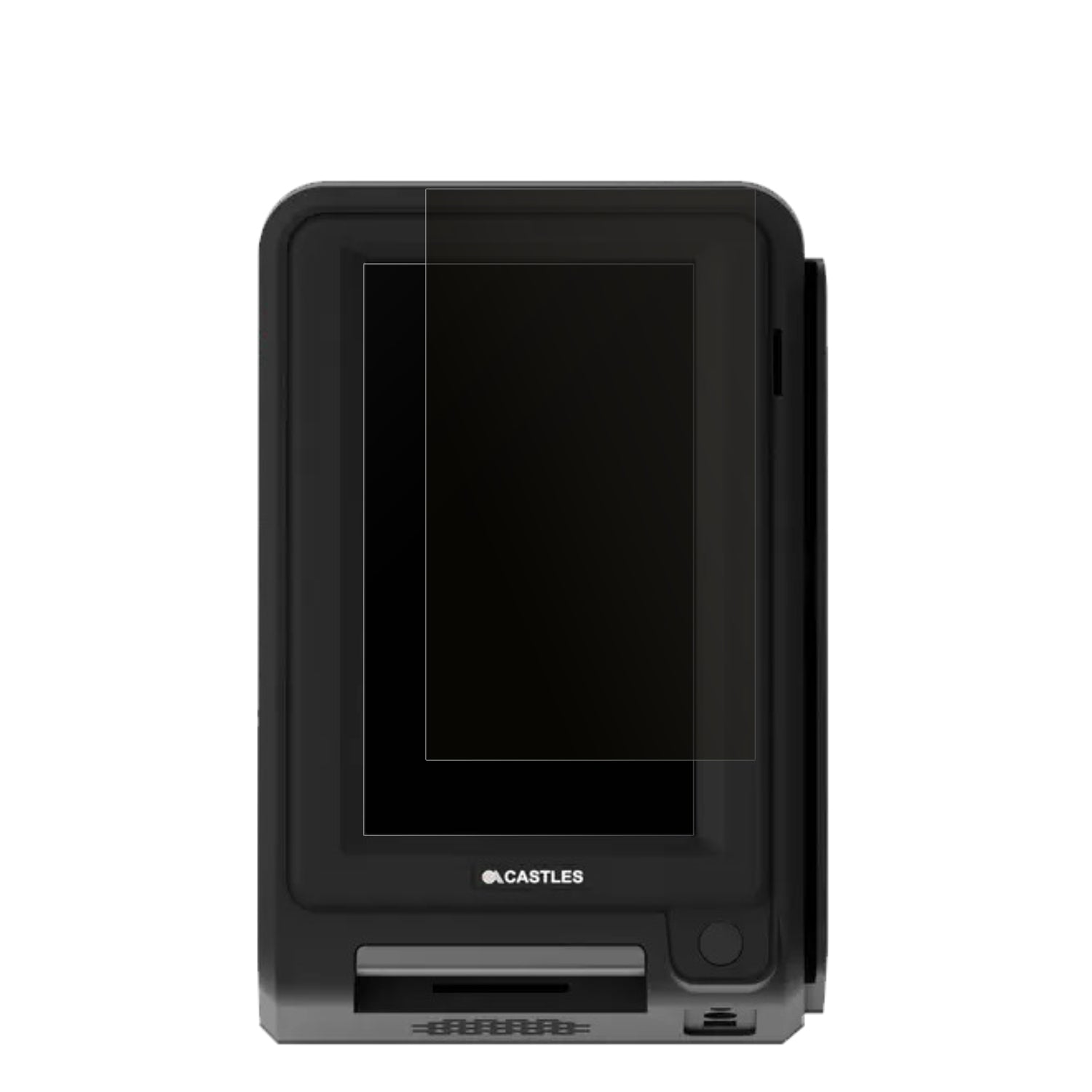 AdyenS1U2 mit aufgebrachtem dipos Displayschutz, der seitliche Einblicke blockiert