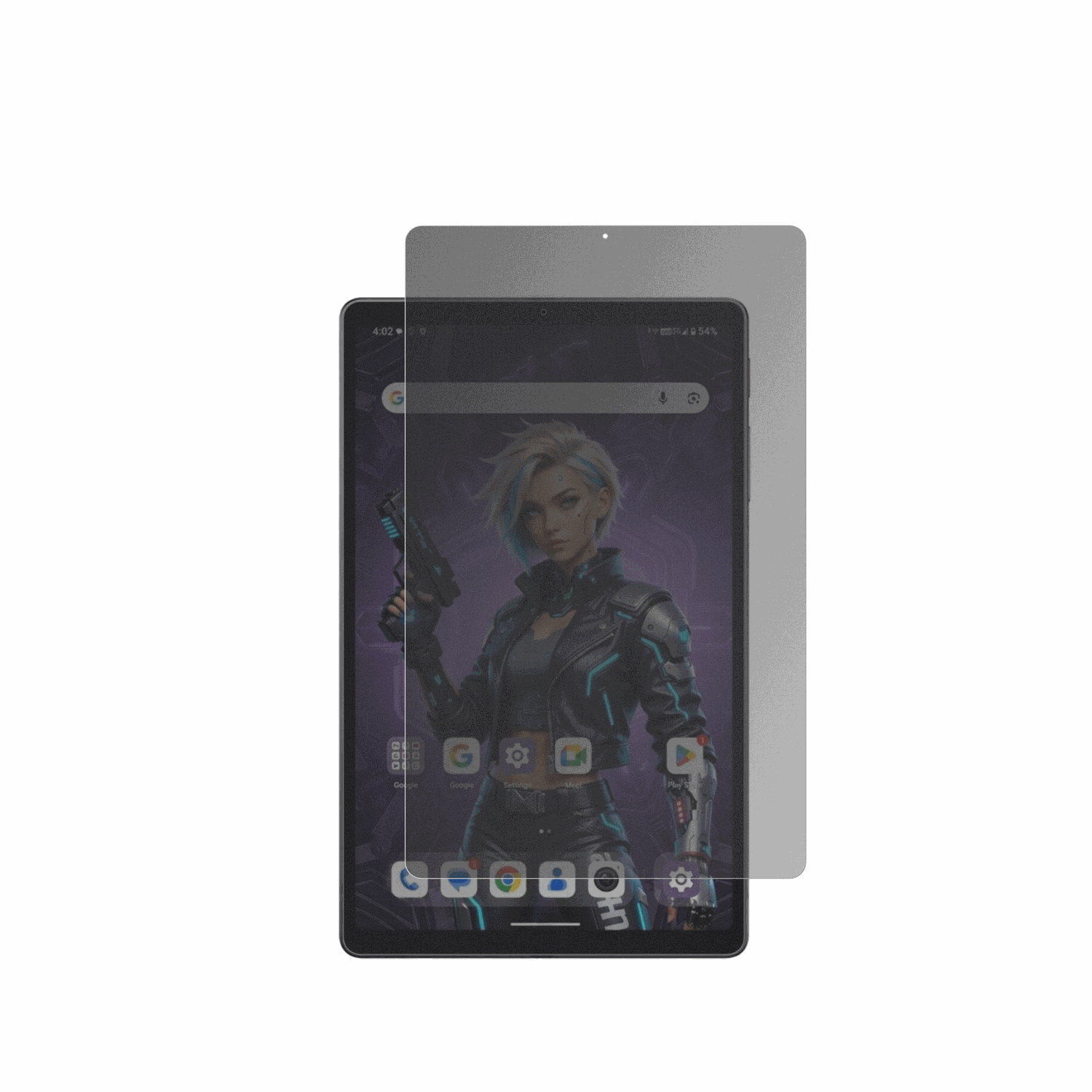 AlldocubeiPlay 80 mini Ultra mit aufgebrachtem dipos Displayschutz, der seitliche Einblicke blockiert