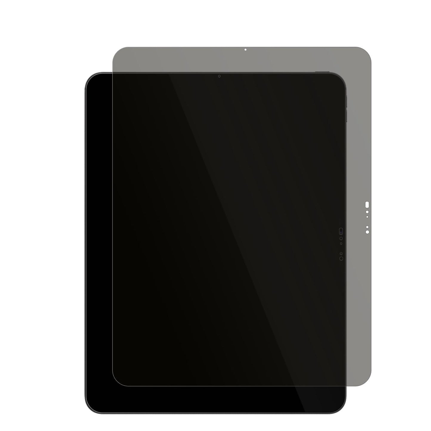 AppleiPad Pro M5 11 Zoll mit aufgebrachtem dipos Displayschutz, der seitliche Einblicke blockiert