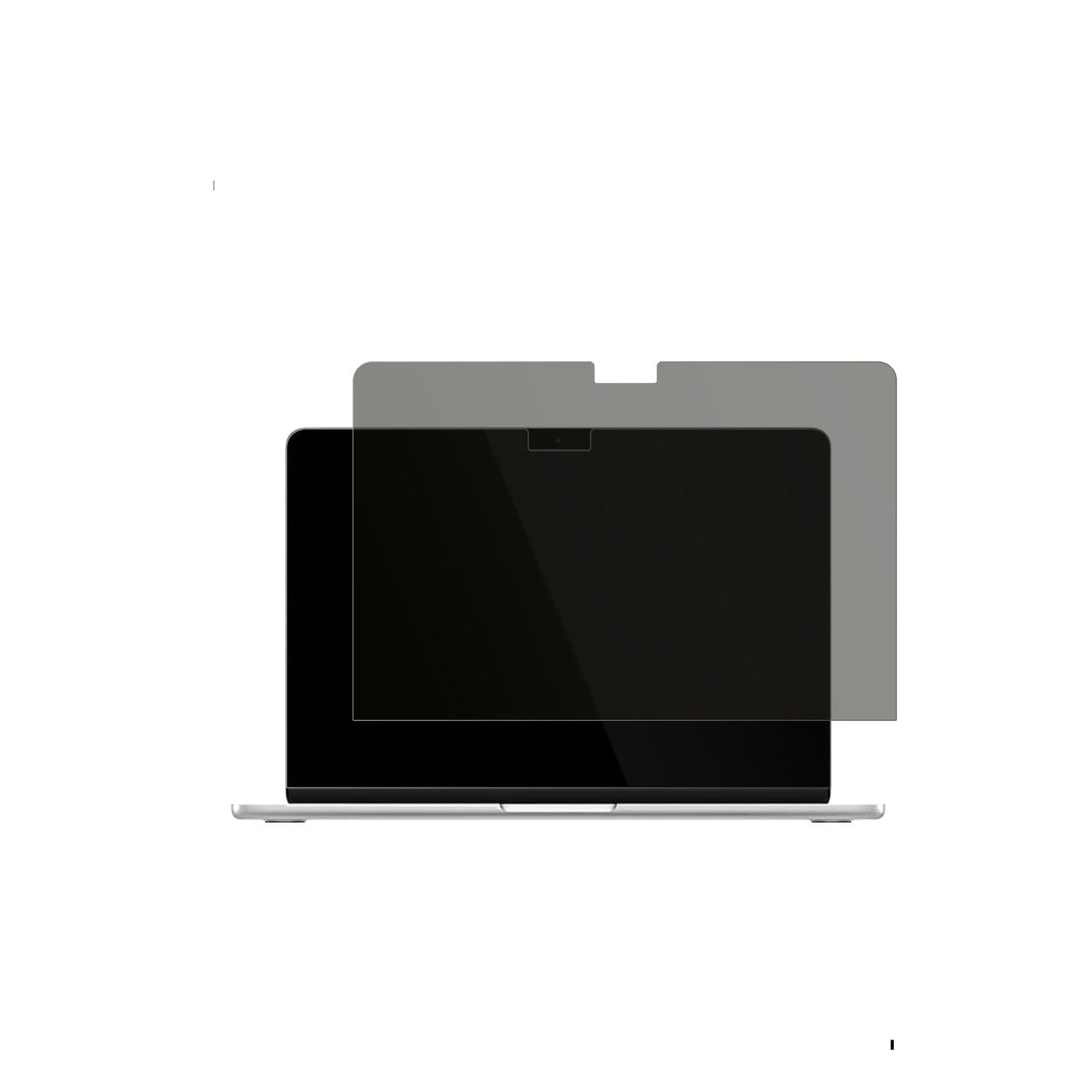 AppleMacBook Air 13 Zoll M4 2025 mit aufgebrachtem dipos Displayschutz, der seitliche Einblicke blockiert