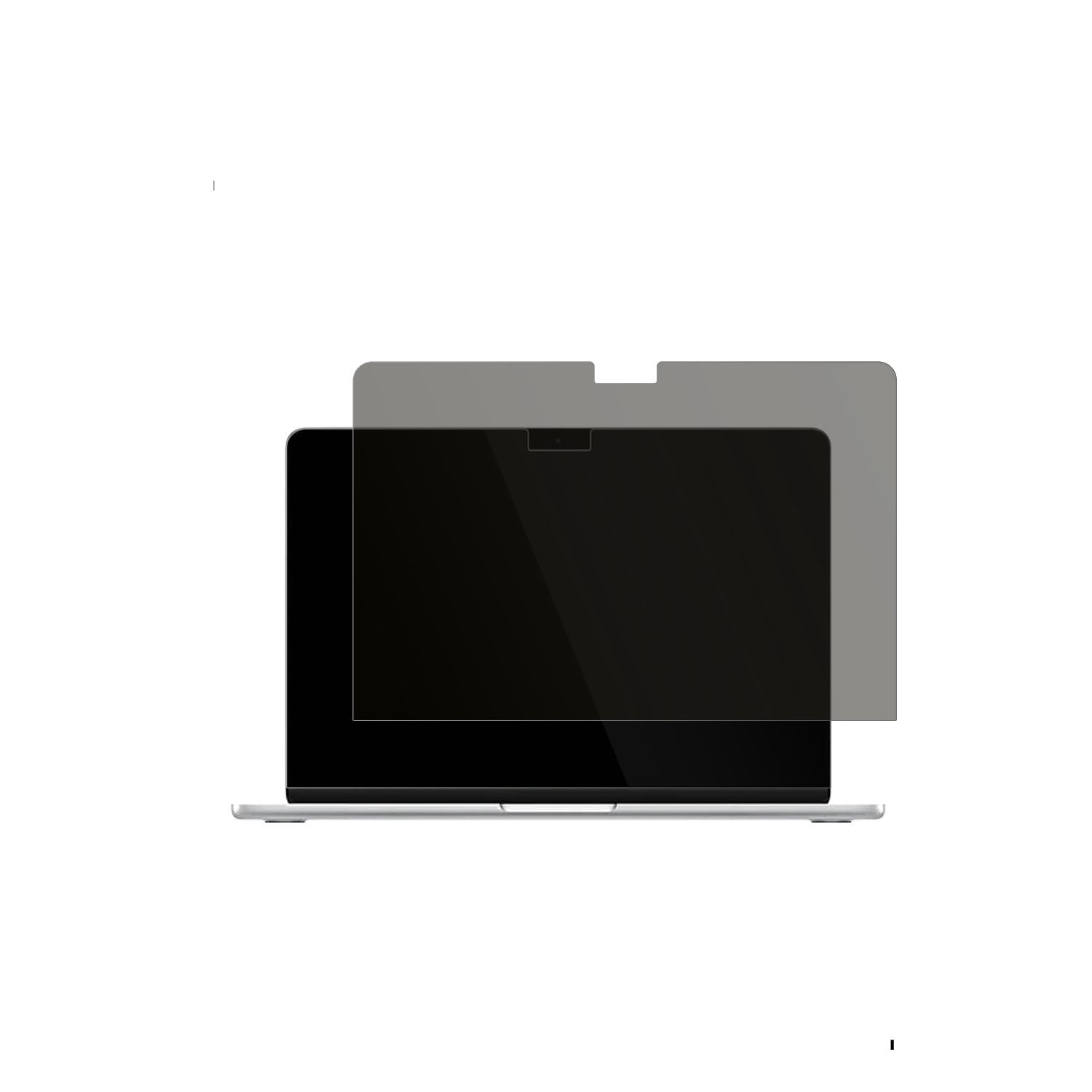 AppleMacBook Air 13 Zoll M4 2025 mit aufgebrachtem dipos Displayschutz, der seitliche Einblicke blockiert