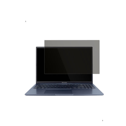 AsusVivobook 15 mit aufgebrachtem dipos Displayschutz, der seitliche Einblicke blockiert