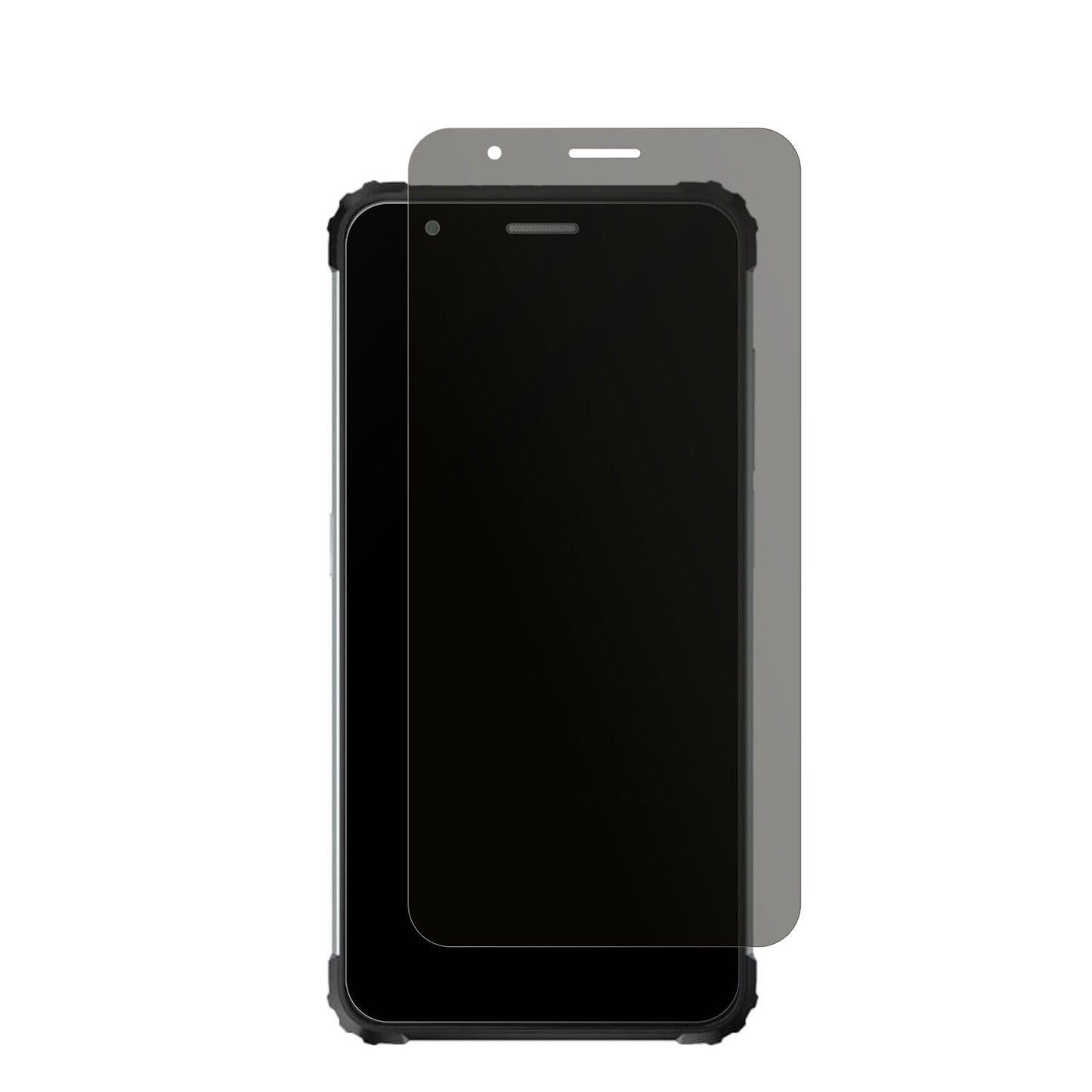 BlackviewBV6600E mit aufgebrachtem dipos Displayschutz, der seitliche Einblicke blockiert