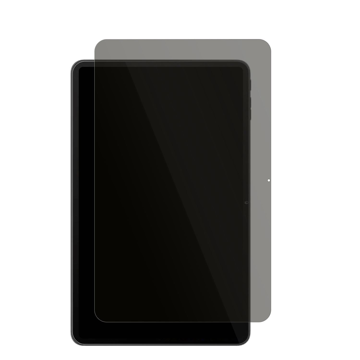 BlackviewMega 2 12 Zoll mit aufgebrachtem dipos Displayschutz, der seitliche Einblicke blockiert