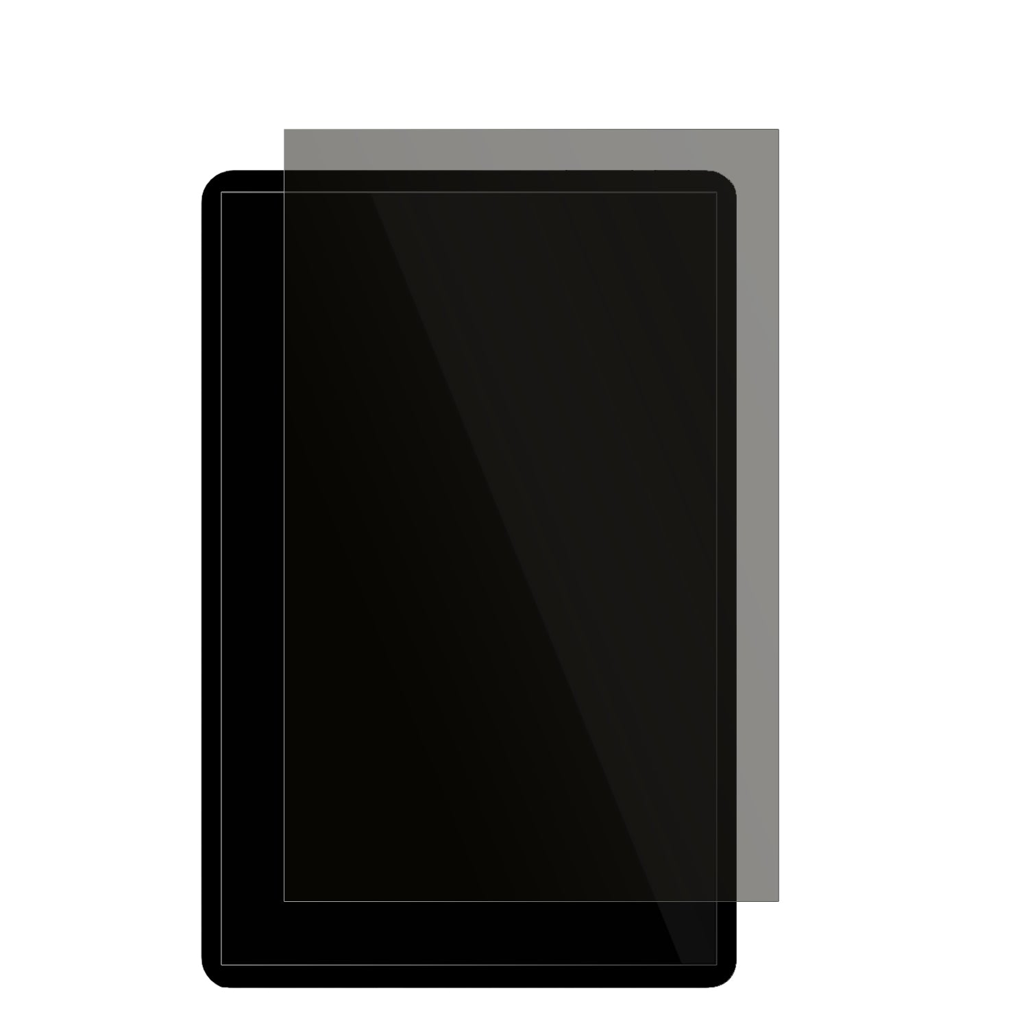 BlackviewTab 90 mit aufgebrachtem dipos Displayschutz, der seitliche Einblicke blockiert