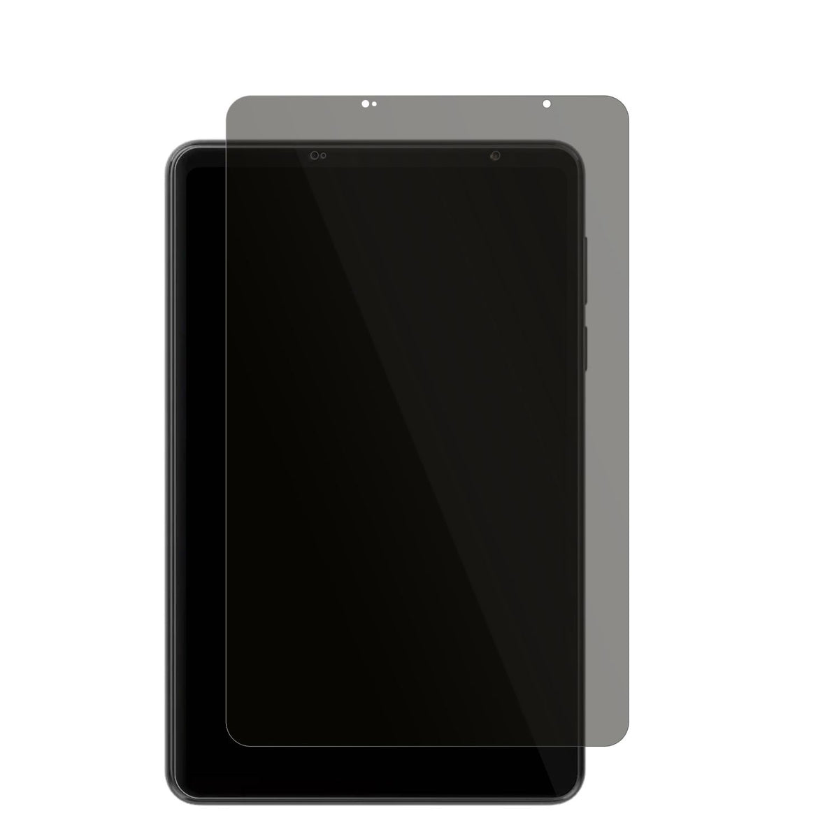 BlackviewZeno 1 10 Zoll mit aufgebrachtem dipos Displayschutz, der seitliche Einblicke blockiert