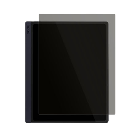 BooxGO 10.3 ePaper mit aufgebrachtem dipos Displayschutz, der seitliche Einblicke blockiert
