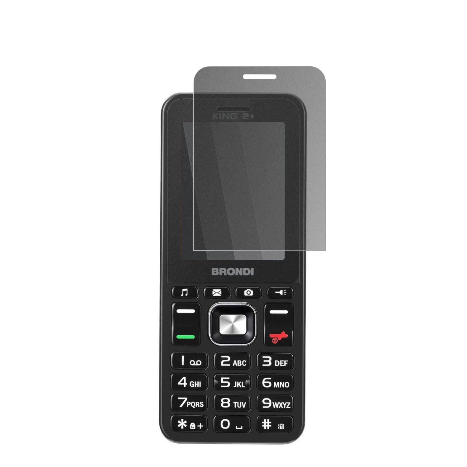 BrondiKing 2 Plus mit aufgebrachtem dipos Displayschutz, der seitliche Einblicke blockiert