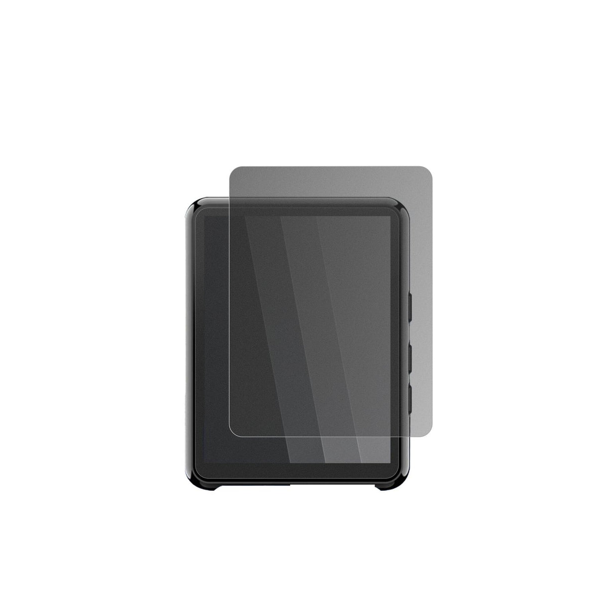 CetoonT58-1 MP3-Player mit aufgebrachtem dipos Displayschutz, der seitliche Einblicke blockiert