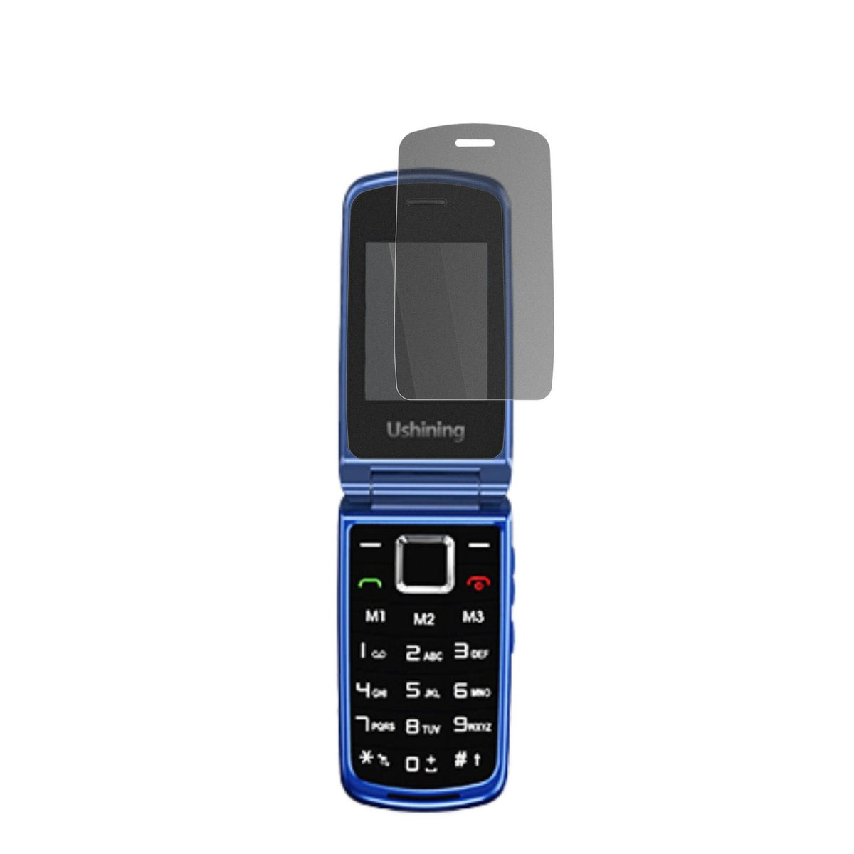CHAKEYAKEG380D mit aufgebrachtem dipos Displayschutz, der seitliche Einblicke blockiert